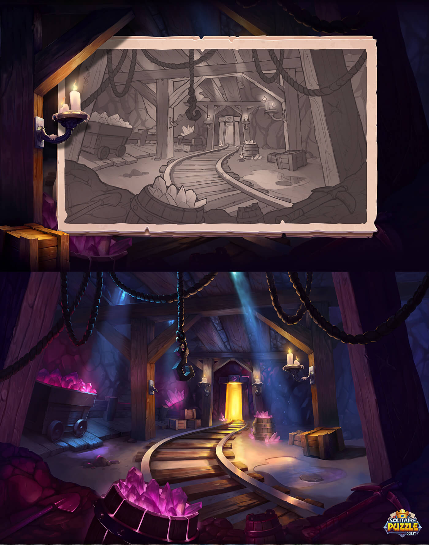 Solitaire Puzzle background concept art