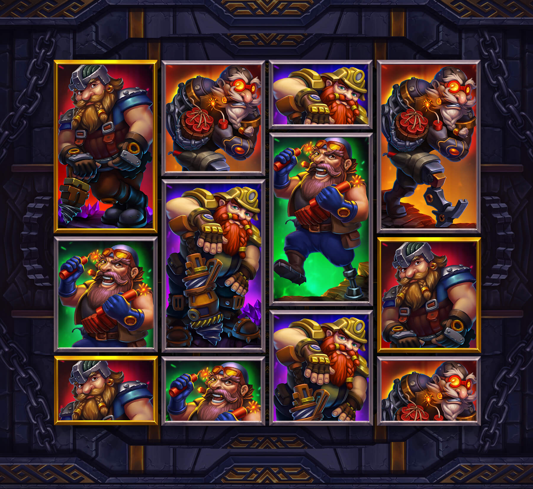 Dwarven Gems slot machine art