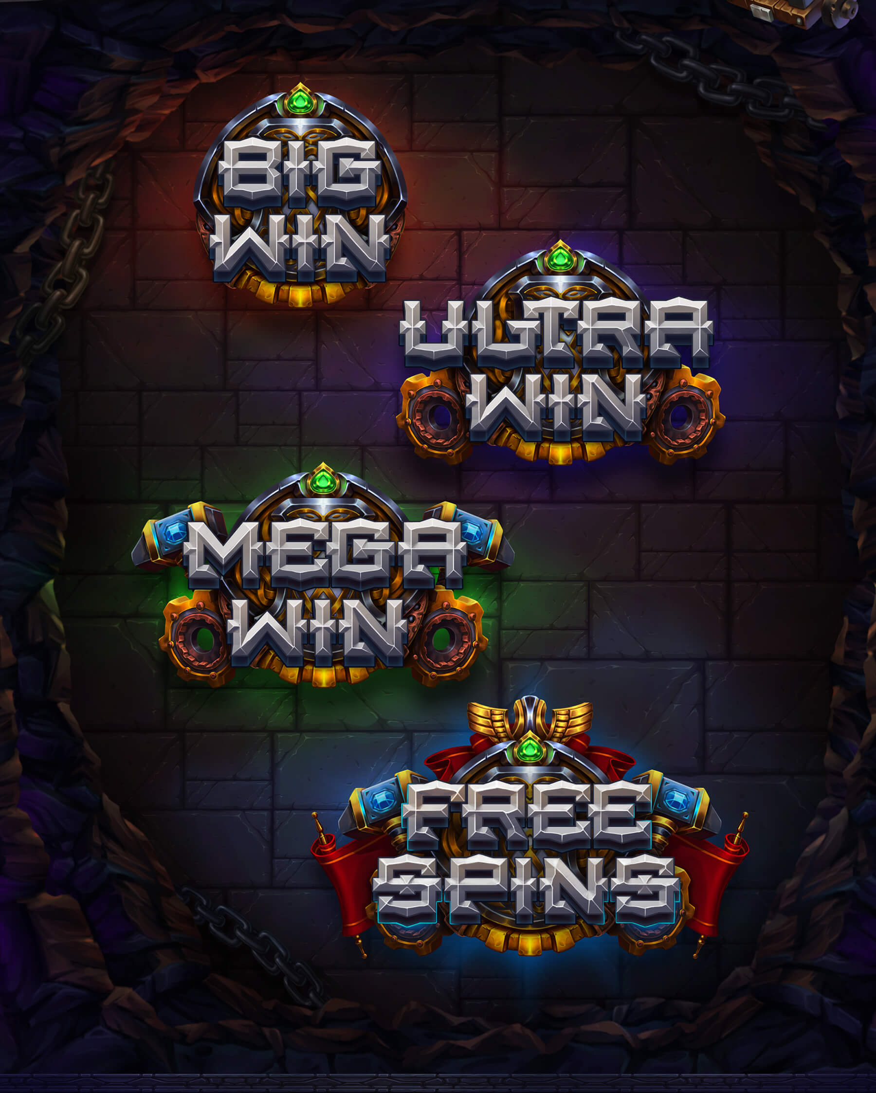 Dwarven Gems slot machine design