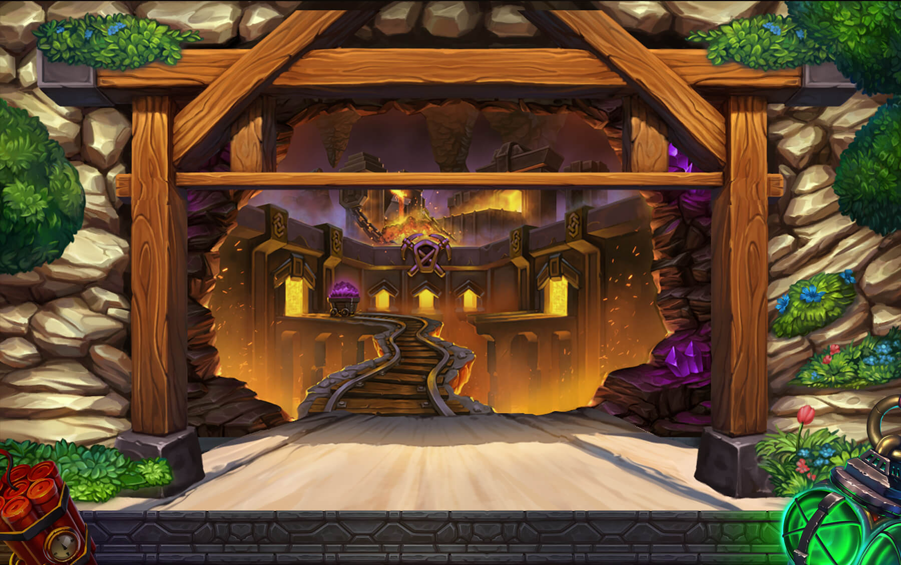 Dwarven Gems slot machine background