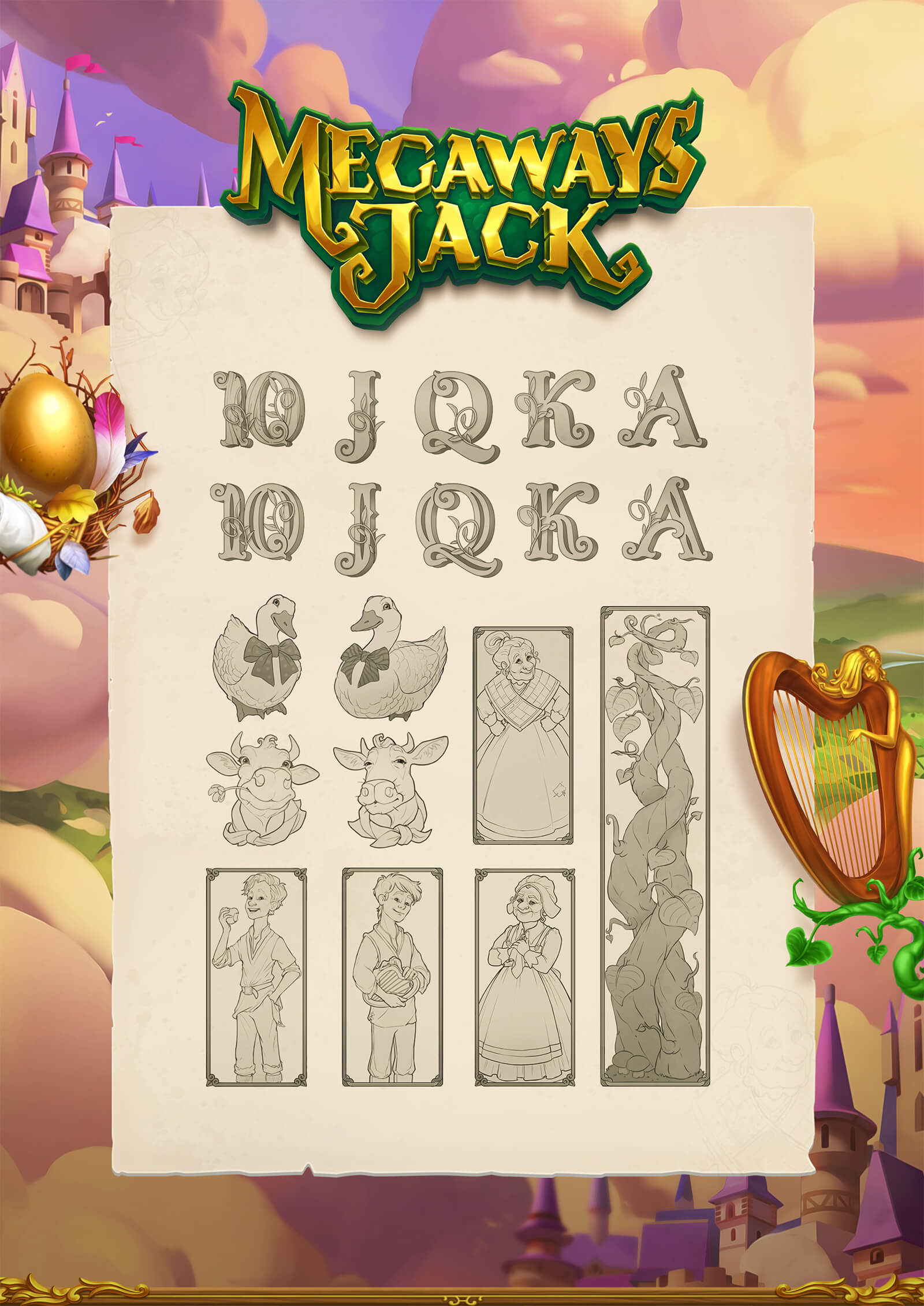 Jack Megaways slot machine concept art