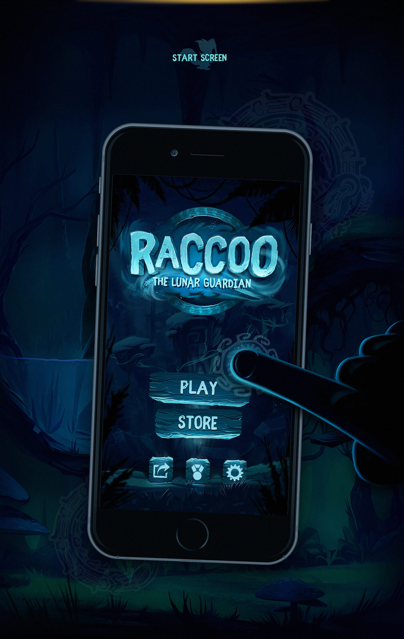 Raccoo The Lunar Guardian mobile game design