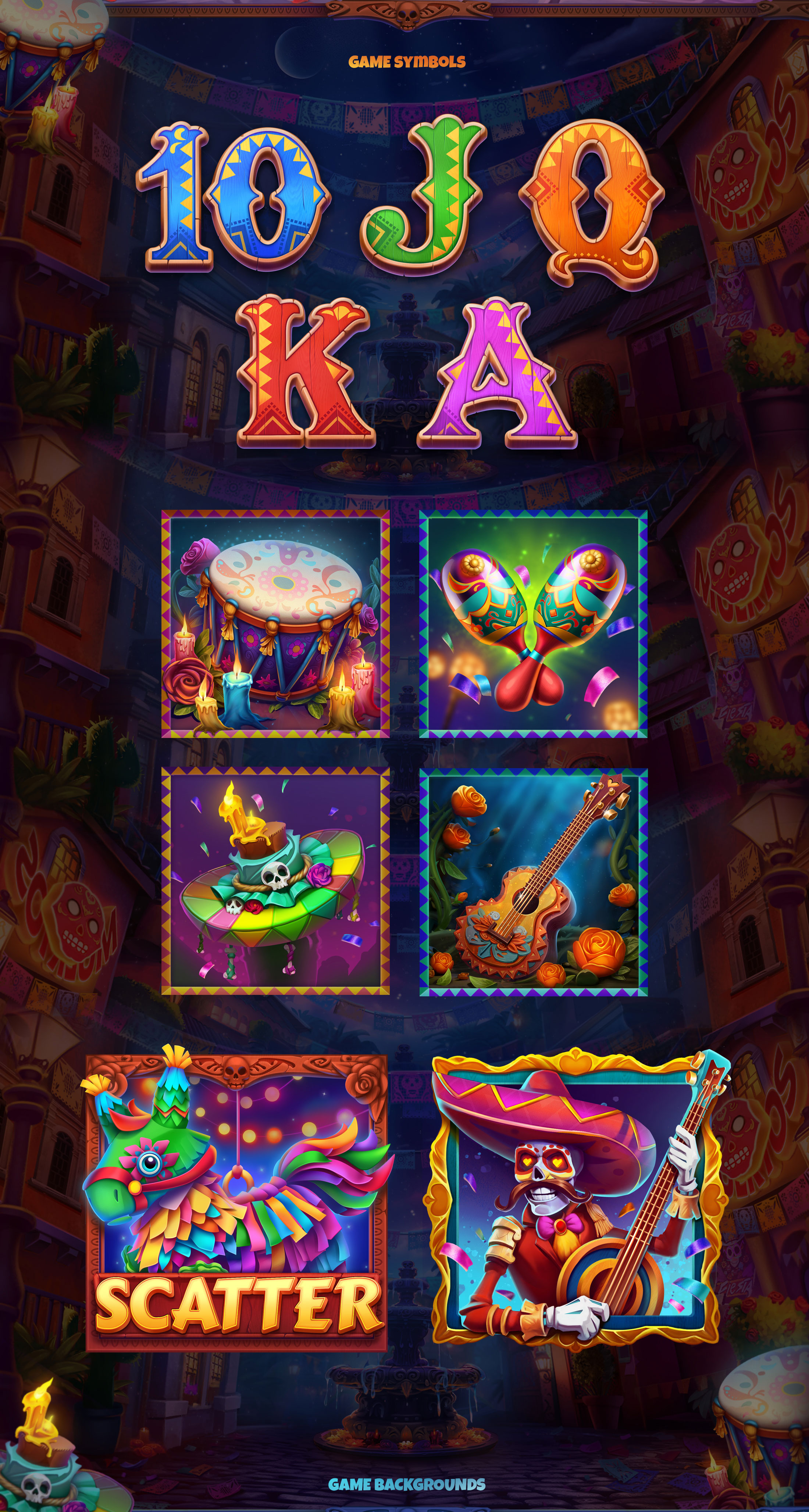 Muertos Fortune slot machine symbols