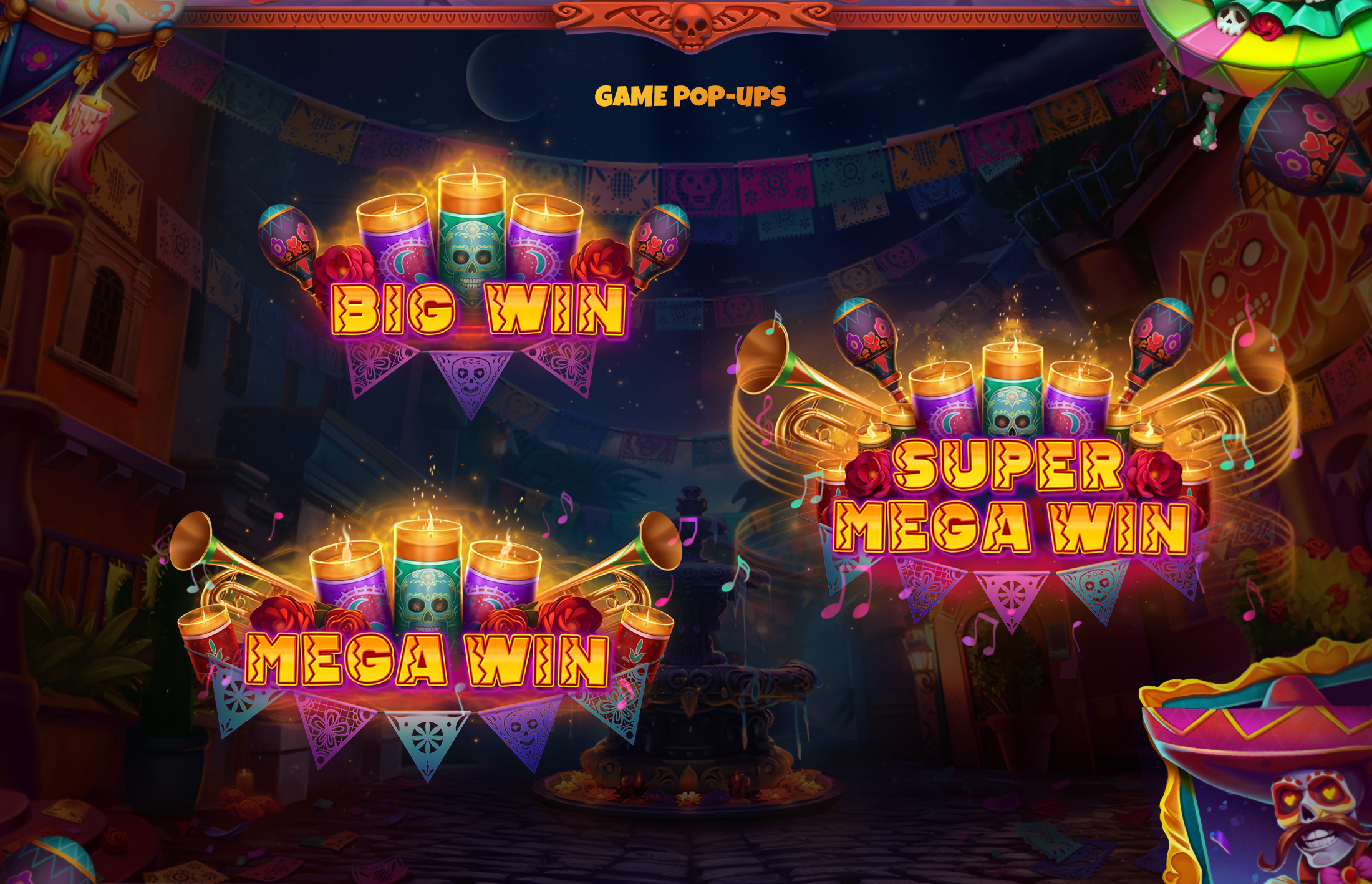 Muertos Fortune slot win pop up