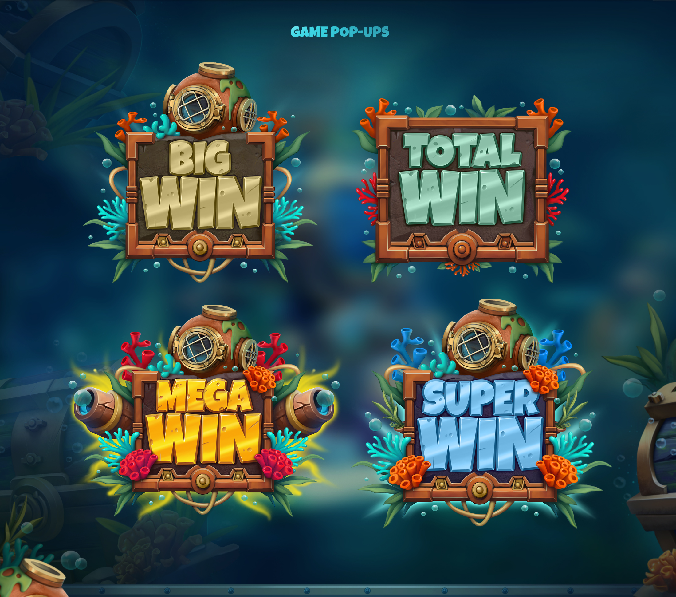 Coral Quest slot win pop up