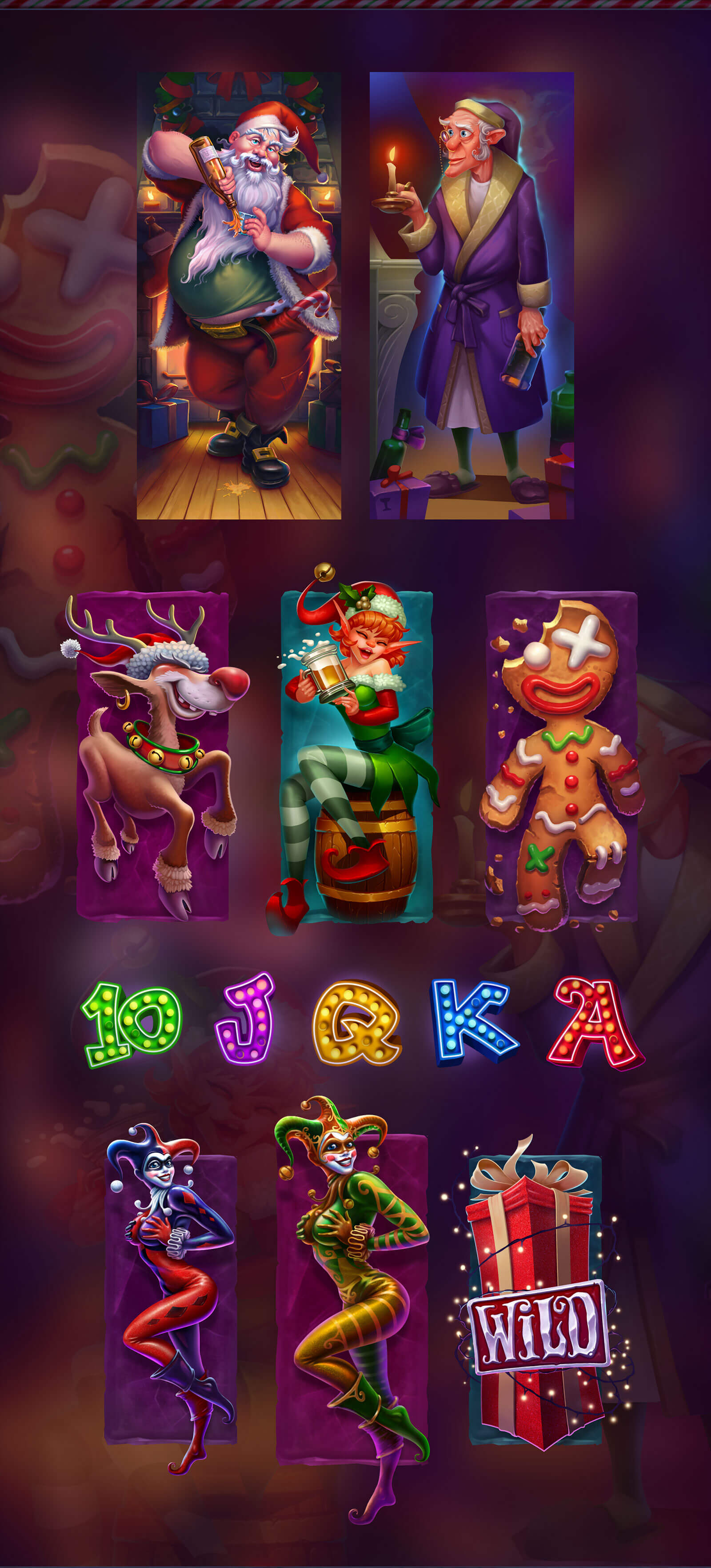 Santa's Big Bash slot machine symbols