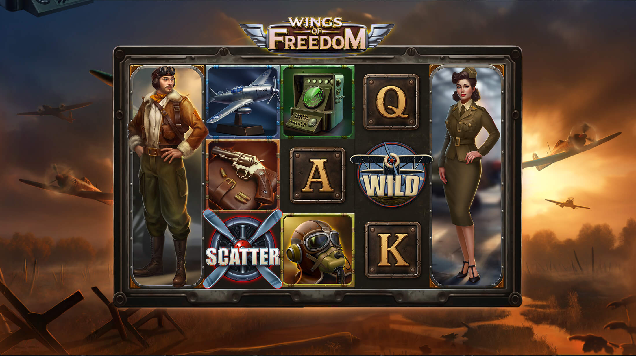 Wings of Freedom slot machine art