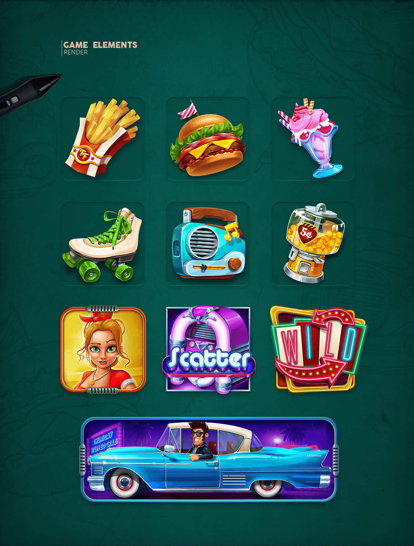 Cloud 9 slot machine symbols