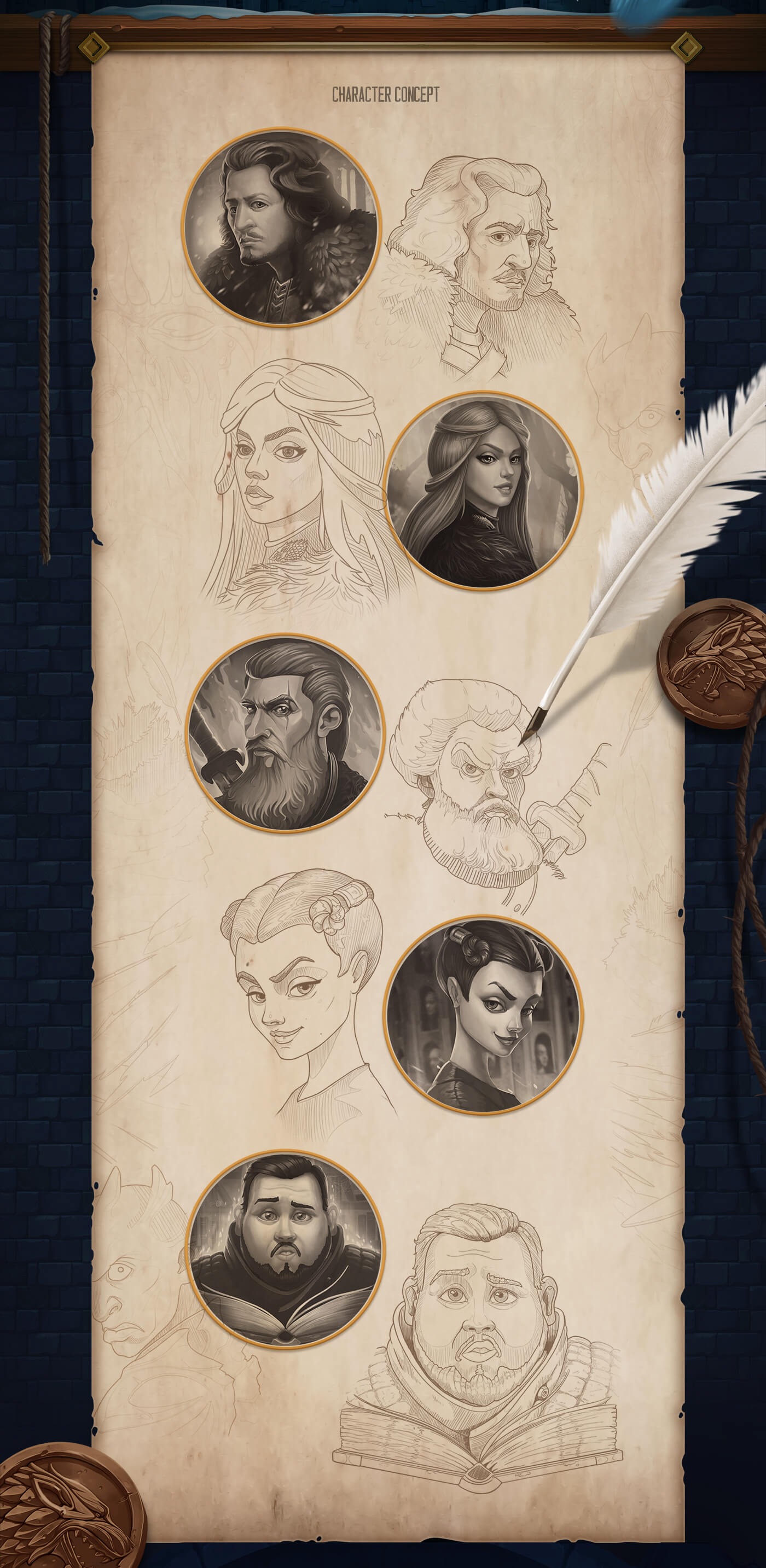 Winterfell slot machine concept art