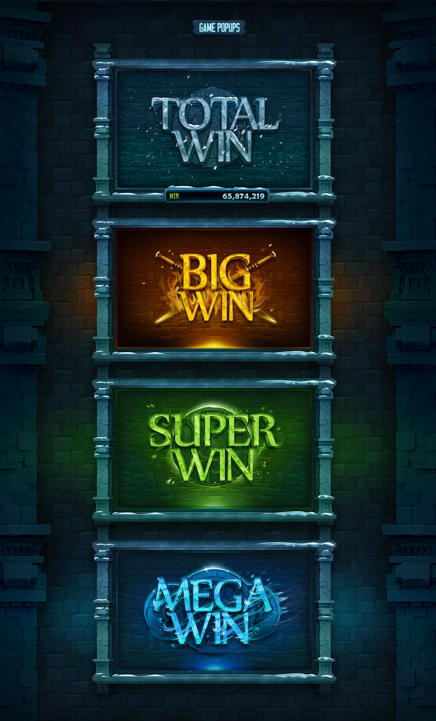 Winterfell slot win pop up